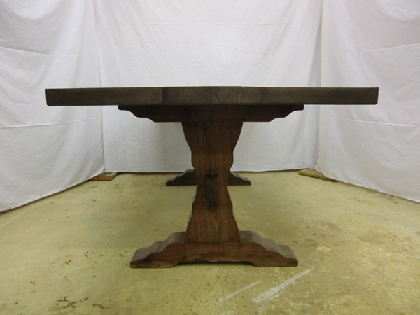 walnut trestle dining table